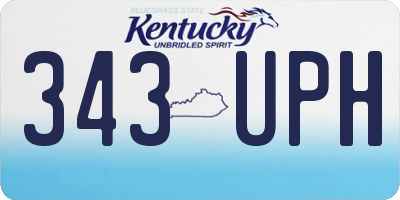 KY license plate 343UPH