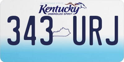 KY license plate 343URJ