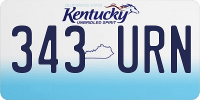 KY license plate 343URN