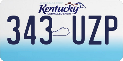 KY license plate 343UZP