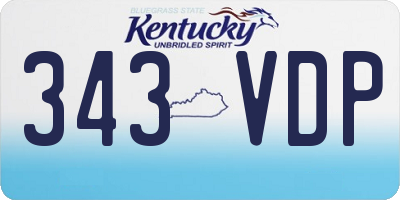 KY license plate 343VDP