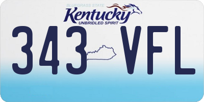 KY license plate 343VFL