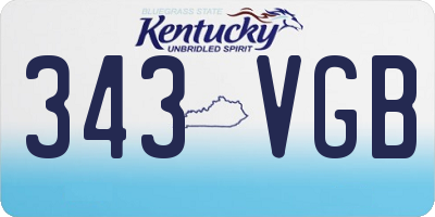 KY license plate 343VGB