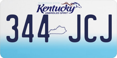 KY license plate 344JCJ