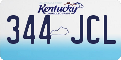 KY license plate 344JCL