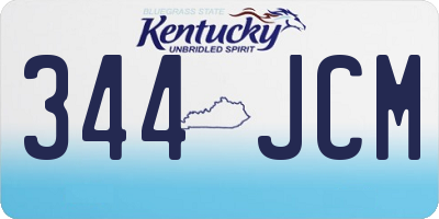 KY license plate 344JCM