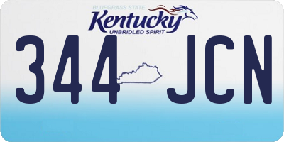 KY license plate 344JCN