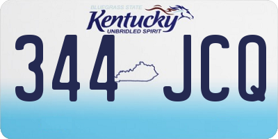 KY license plate 344JCQ