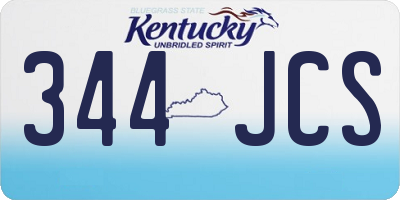 KY license plate 344JCS
