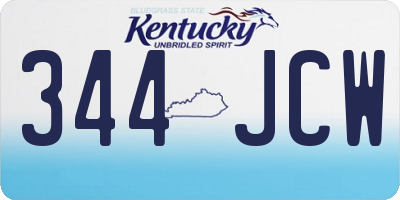 KY license plate 344JCW