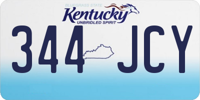 KY license plate 344JCY