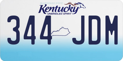 KY license plate 344JDM
