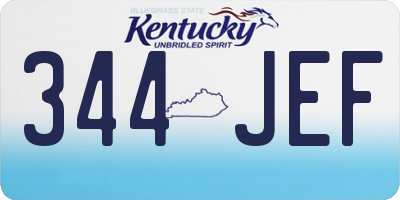 KY license plate 344JEF