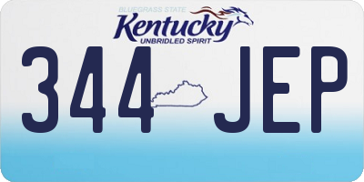 KY license plate 344JEP