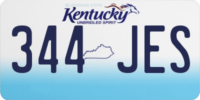 KY license plate 344JES