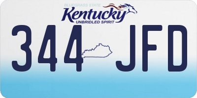 KY license plate 344JFD