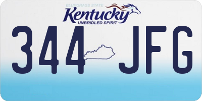 KY license plate 344JFG