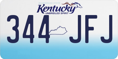 KY license plate 344JFJ