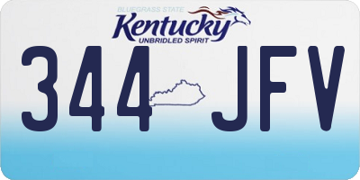 KY license plate 344JFV