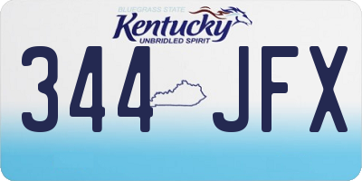 KY license plate 344JFX
