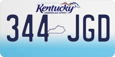 KY license plate 344JGD