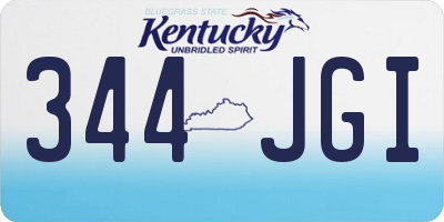 KY license plate 344JGI