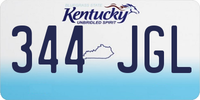 KY license plate 344JGL