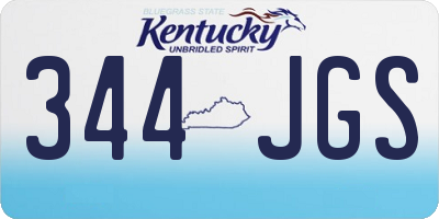 KY license plate 344JGS