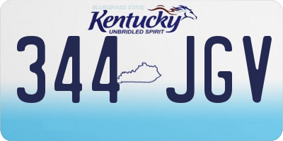 KY license plate 344JGV