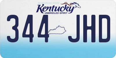 KY license plate 344JHD