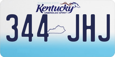 KY license plate 344JHJ