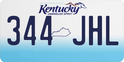 KY license plate 344JHL