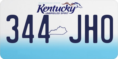 KY license plate 344JHO