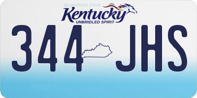 KY license plate 344JHS