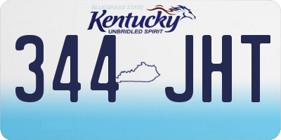KY license plate 344JHT