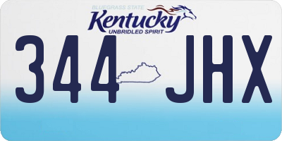 KY license plate 344JHX