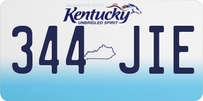 KY license plate 344JIE