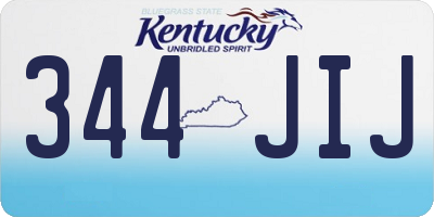 KY license plate 344JIJ