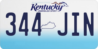 KY license plate 344JIN