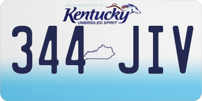 KY license plate 344JIV