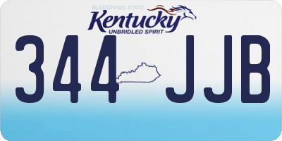 KY license plate 344JJB