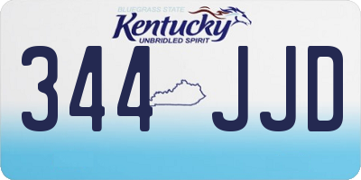 KY license plate 344JJD