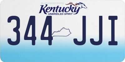 KY license plate 344JJI