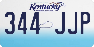 KY license plate 344JJP