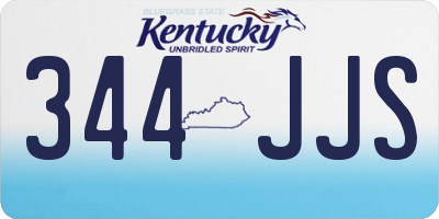 KY license plate 344JJS