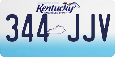 KY license plate 344JJV