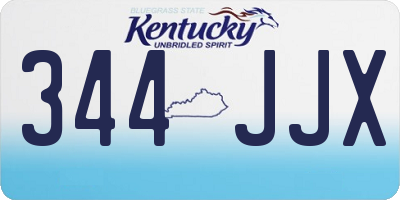 KY license plate 344JJX