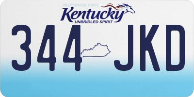 KY license plate 344JKD