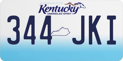 KY license plate 344JKI