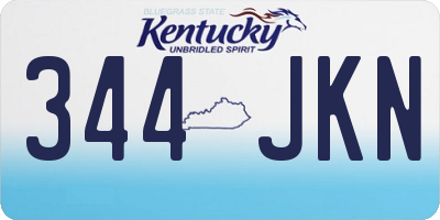 KY license plate 344JKN